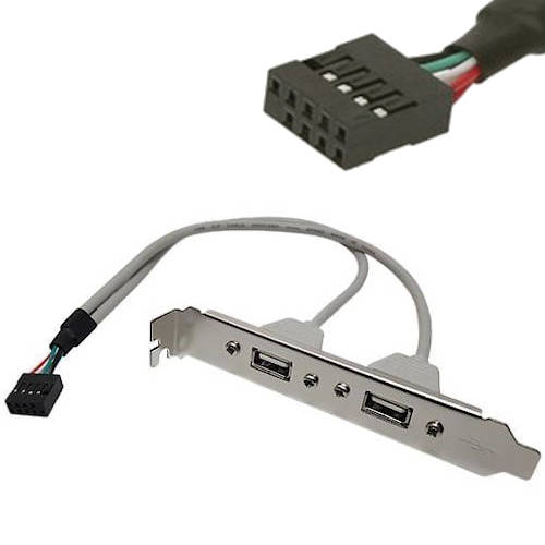 PLACA SLOT TRASERO USB 2.0 CON 2 SALIDAS CONECTOR x 1 PLACA SLOT TRASERO USB 2.0 CON 2 SALIDAS CONECTOR x 1
