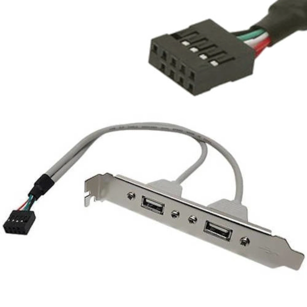 Placa Slot Trasero Usb 2.0 Con 2 Salidas Conector X 1