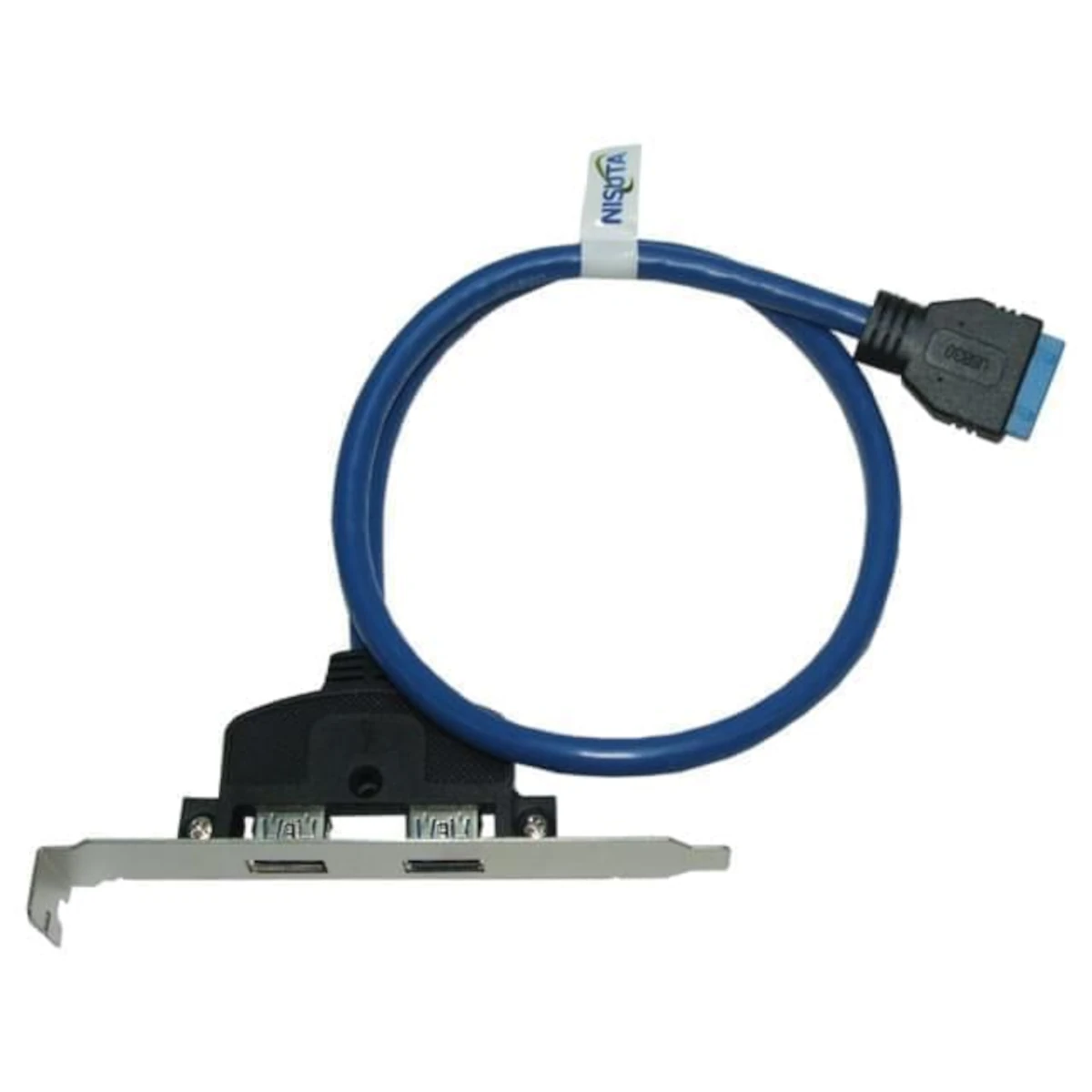 Placa Slot Trasero Usb 3.0 Con 2 Salidas Nisuta Ns-Slusb3