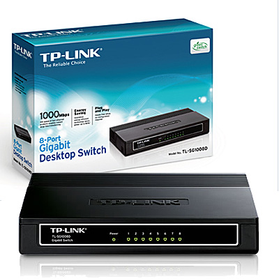 SWITCH 8 PUERTOS 10/100/1000 TP-LINK GIGABIT TL-SG1008D