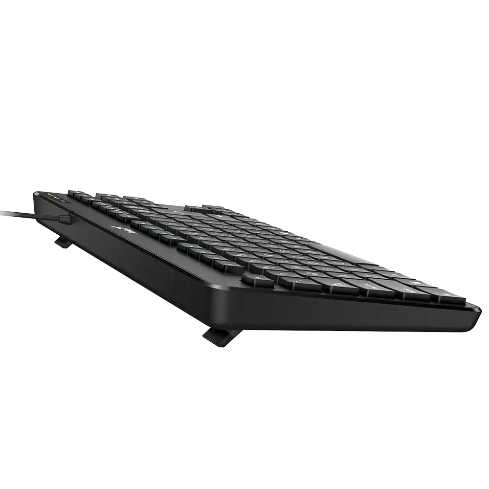 Vista lateral de Teclado Usb Genius Compacto Luxemate 110 En Espanol Negro