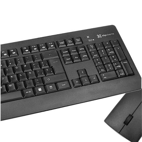 KIT TECLADO Y MOUSE KLIPXTREME INSPIRE KCK-265S INALAMBRICO ESPANOL NEGRO