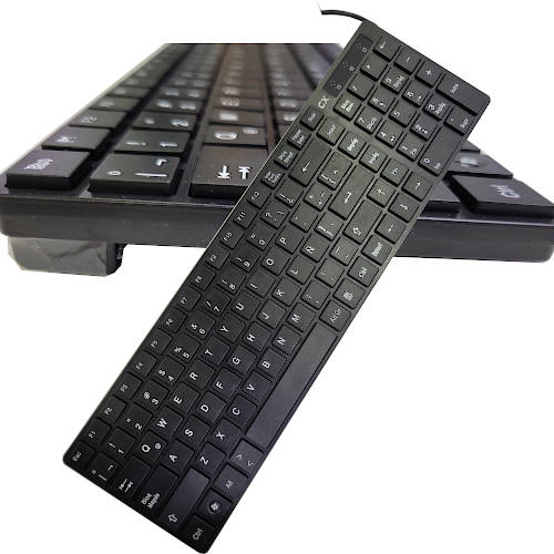 TECLADO USB CX EN ESPANOL NEGRO WK718 TECLAS PLANAS TIPO NOTEBOOK
