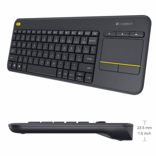 TECLADO LOGITECH INALAMBRICO K400 PLUS ESPANOL CON TOUCHPAD