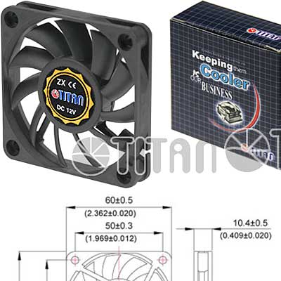 FAN 60mm 3PIN 10mm ESPESOR 4000RPM BUJE TITAN