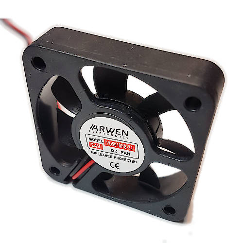 VENTILADOR TURBINA 50X50X10 mm 2CABLES 3500RPM BUJE 24 VOLT