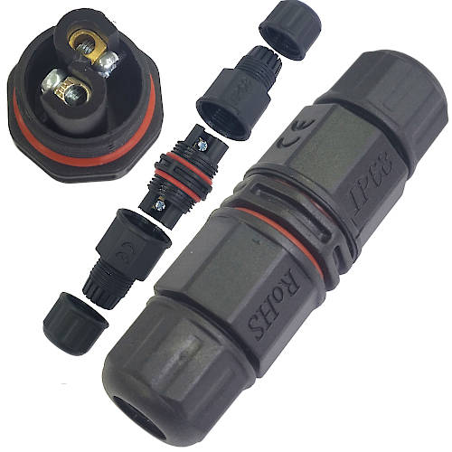 UNION ESTANCA EXTERIOR WATERPROOF IP68 2 CONTACTOS