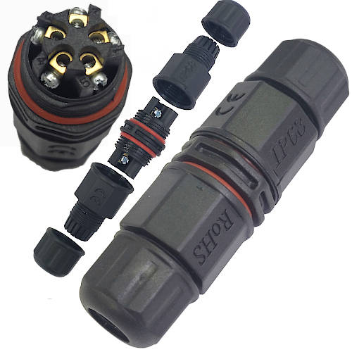 UNION ESTANCA EXTERIOR WATERPROOF IP68 5 CONTACTOS