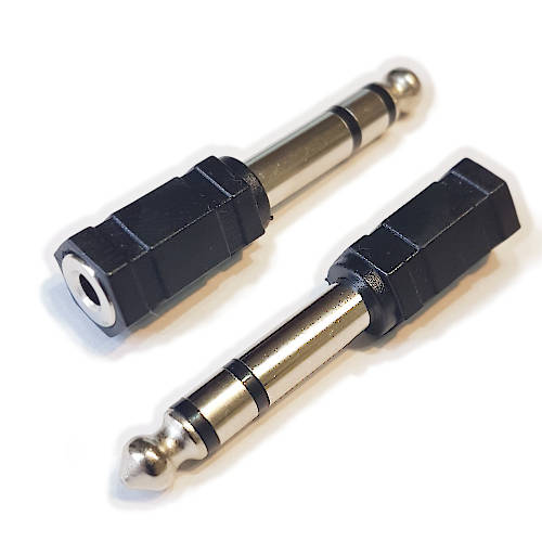 ADAPTADOR PLUG 6,5 ESTEREO MACHO A JACK 3,5 ESTEREO HEMBRA ADAPTADOR PLUG 6,5 ESTEREO MACHO A JACK 3,5 ESTEREO HEMBRA