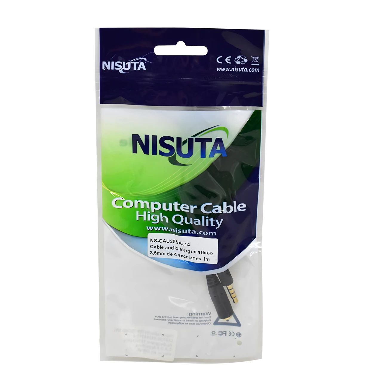 Miniatura 3 de Cables Miniplug - Miniplug marca Nisuta modelo NSCAU35SAL14 Negro