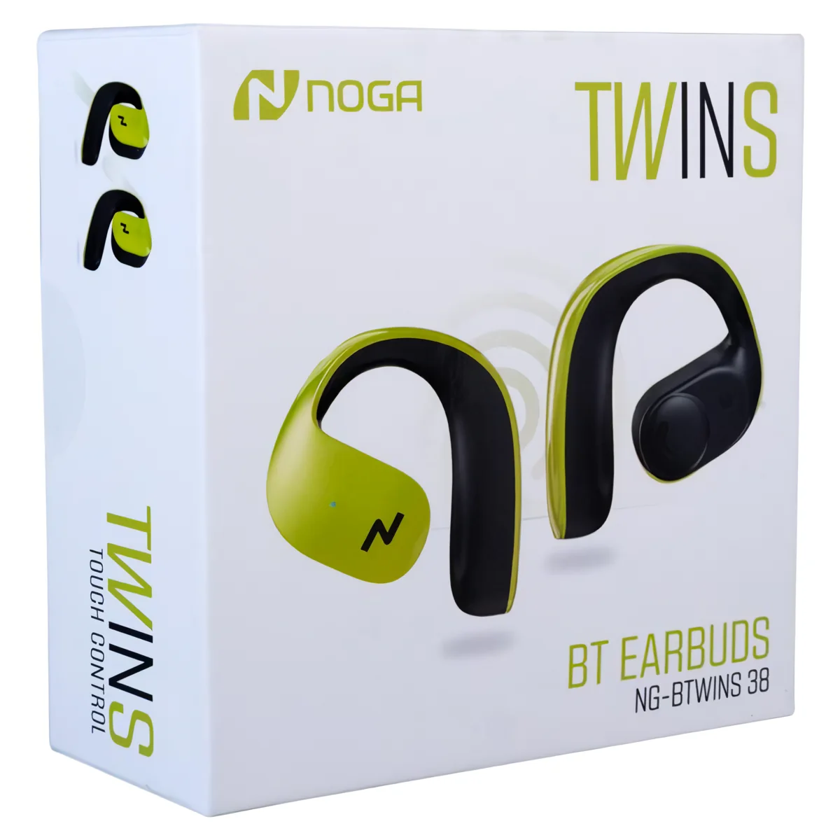Detalles accesorios de Auricular Inalambrico Noga Btwins 38 Bluetooth Verde