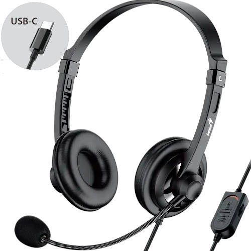 AURICULAR USB CON MICROFONO GENIUS HS-230U USB-C