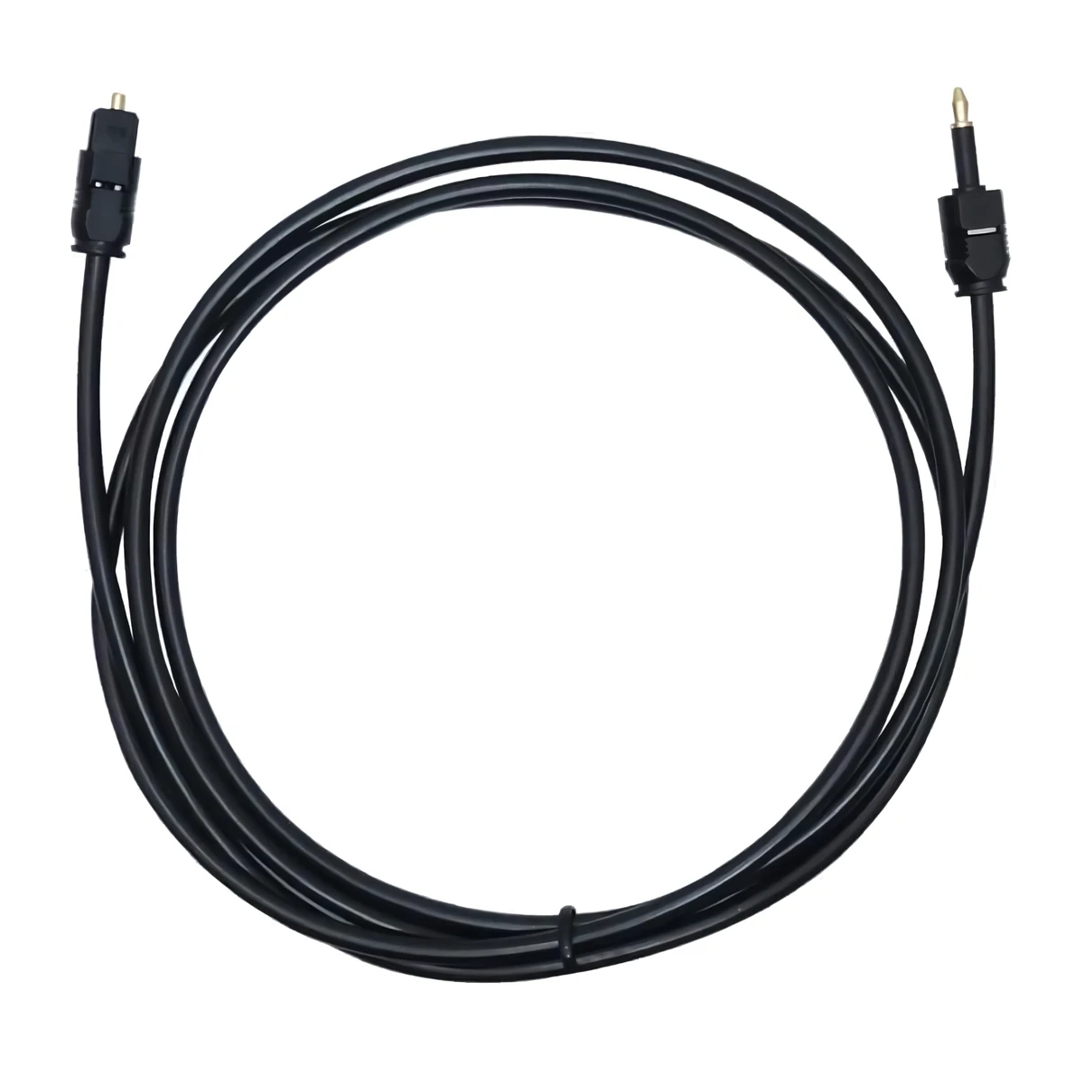 Vista lateral de Cable Audio Optico Digital Toslink Mini-Toslink 1,5 Mts