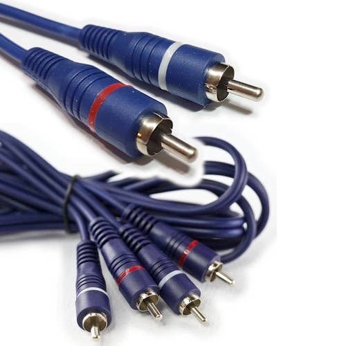 CABLE RCA DOBLE MACHO-MACHO 0,9 MTS LUJO