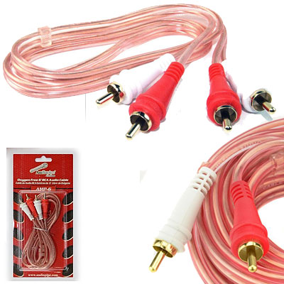 CABLE RCA DOBLE MACHO-MACHO 0,9 MTS LIBRE OXIGENO AUDIOPIPE FICHAS DORADAS