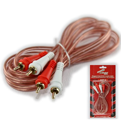 CABLE RCA DOBLE MACHO-MACHO 1,8 MTS LIBRE OXIGENO AUDIOPIPE FICHAS DORADAS