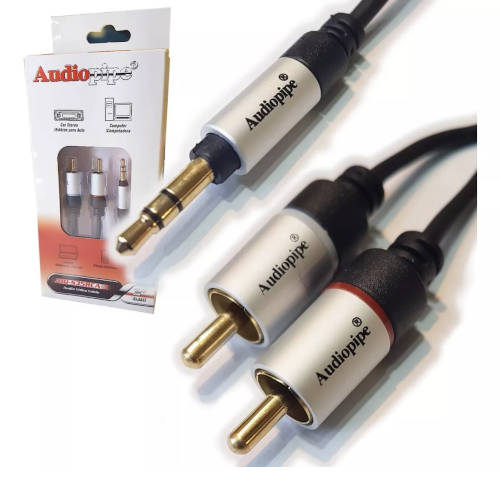 Cable Miniplug 3,5 Estereo Macho-Rca Macho Doble 1,8 Mts Audiopipe Aiq Alta Calidad Cable Miniplug 3,5 Estereo Macho-Rca Macho Doble 1,8 Mts Audiopipe Aiq Alta Calidad
