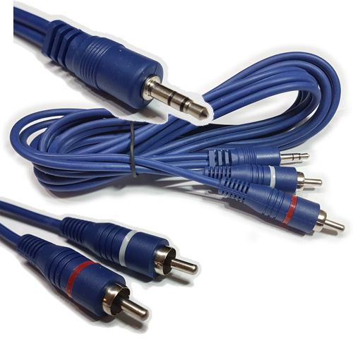 Cable Miniplug 3,5 Estereo Macho-Rca Macho Doble 0,9 Mts Lujo Cable Miniplug 3,5 Estereo Macho-Rca Macho Doble 0,9 Mts Lujo