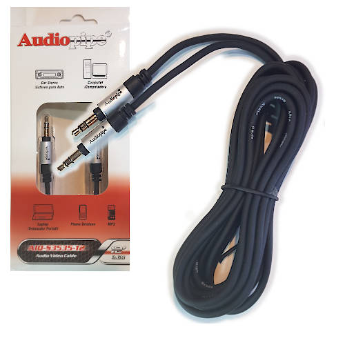 CABLE MINIPLUG 3,5 ESTEREO MACHO-MACHO 3,6 MTS AUDIOPIPE AIQ S3535-12