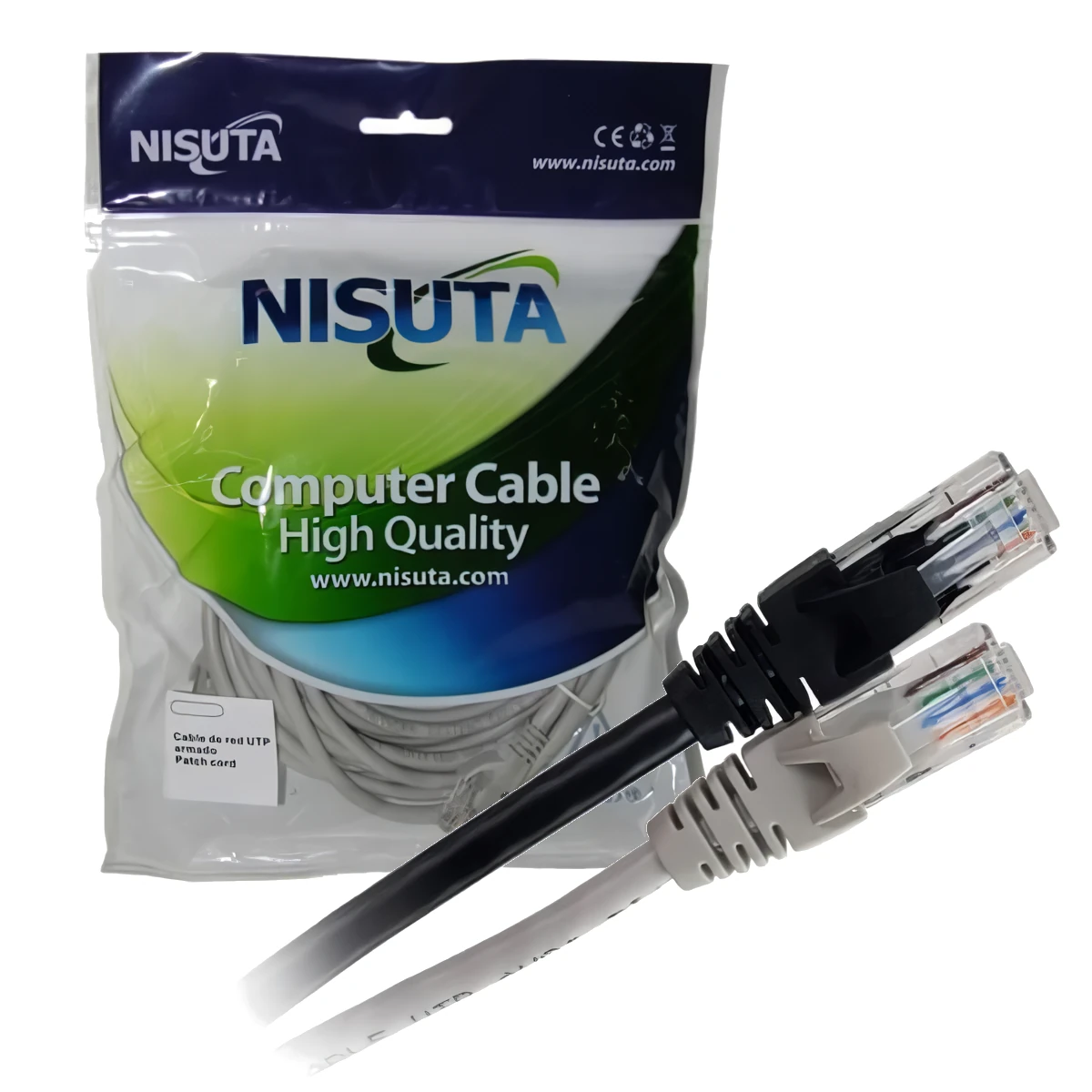 Detalles accesorios de Cable De Red Patchcord Rj45 1,5 Mts Cat 6 Nisuta