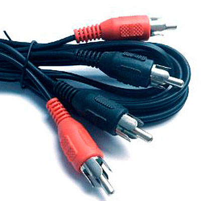 CABLE RCA DOBLE MACHO-MACHO 0,9 MTS ESTANDAR