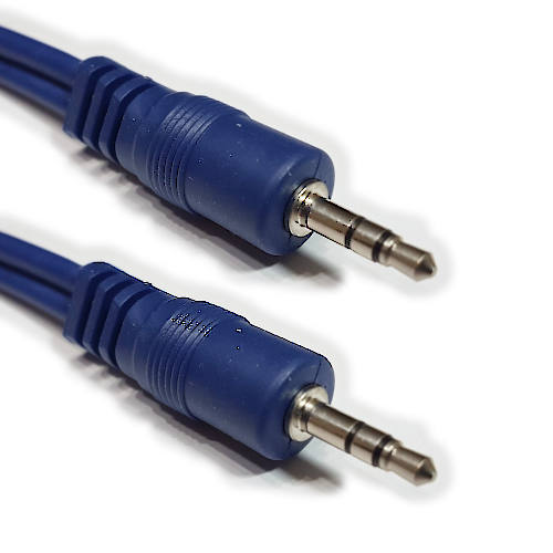 CABLE MINIPLUG 3,5 ESTEREO MACHO-MACHO 0,6 MTS LUJO