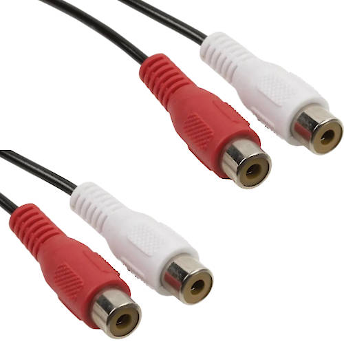 CABLE RCA DOBLE HEMBRA-HEMBRA 1,8 MTS ESTANDAR