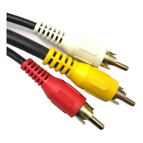 CABLE AUDIO/VIDEO (3 RCA) MACHO-MACHO 3 MTS (VIDEO COAXIAL)