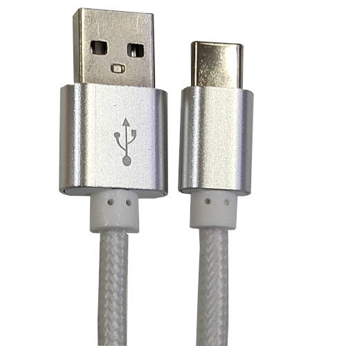 CABLE USB C MACHO / A MACHO 1 M MALLADO BLANCO CABLE USB C MACHO / A MACHO 1 M MALLADO BLANCO
