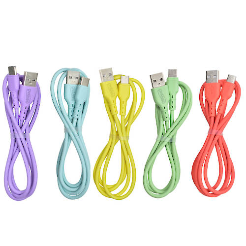 CABLE USB C MACHO / A MACHO 1 M CARGA RAPIDA COLORES CABLE USB C MACHO / A MACHO 1 M CARGA RAPIDA COLORES