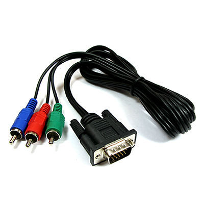 CABLE VGA MACHO A VIDEO COMPONENTE RCAx3 MACHO