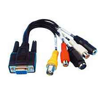 CABLE VGA HEMBRA A RCAx2 + SVIDEO JACK 3,5mm-BNC