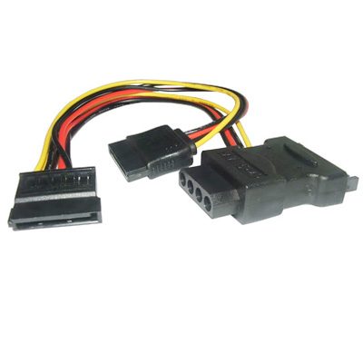 CABLE SATA POWER (SATA MACHO A 2 SATA HEMBRA + 1 MOLEX HEMB)