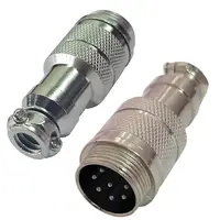 Ficha Conector Gx16 7 Pines Macho Aviacion A Cable Ficha Conector Gx16 7 Pines Macho Aviacion A Cable