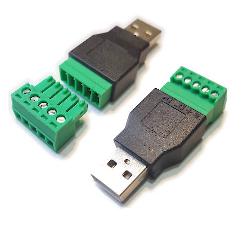 CONECTOR FICHA USB 2.0 A MACHO A BORNERA