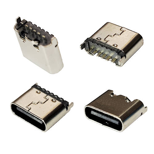 CONECTOR FICHA USB C HEMBRA 6 PINES USB-C-CH6-2 (6 pines rectos) CONECTOR FICHA USB C HEMBRA 6 PINES USB-C-CH6-2 (6 pines rectos)