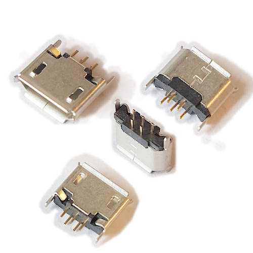 CONECTOR FICHA MICRO USB HEMBRA 5 PIN 180-01 CONECTOR FICHA MICRO USB HEMBRA 5 PIN 180-01