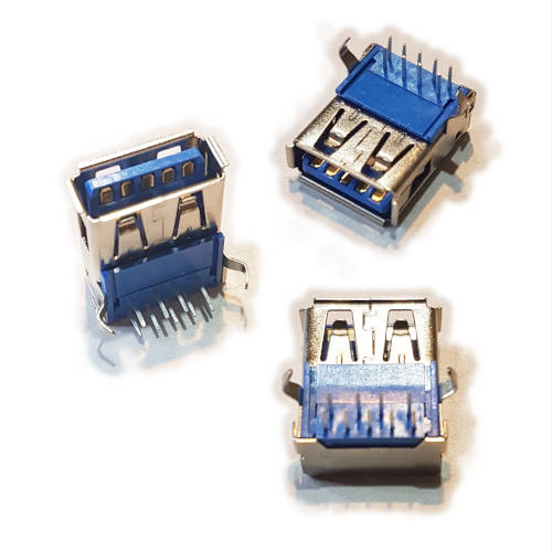 CONECTOR FICHA USB 3.0 A HEMBRA A CHASIS 90 GRADOS CONECTOR FICHA USB 3.0 A HEMBRA A CHASIS 90 GRADOS
