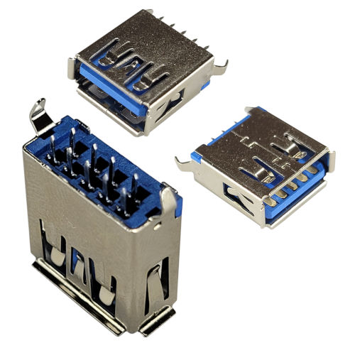 CONECTOR FICHA USB 3.0 A HEMBRA A CHASIS RECTA CONECTOR FICHA USB 3.0 A HEMBRA A CHASIS RECTA