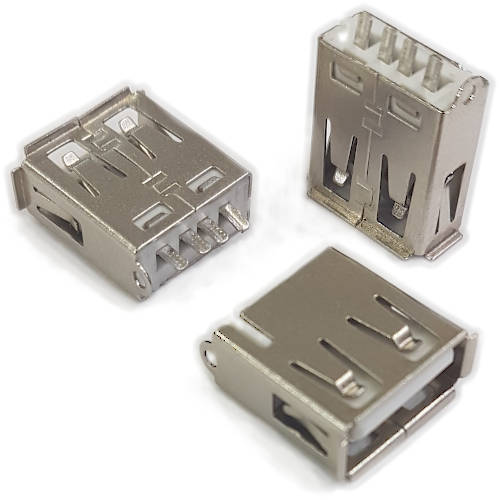 CONECTOR FICHA USB 2.0 A HEMBRA A CHASIS FRONTAL CONECTOR FICHA USB 2.0 A HEMBRA A CHASIS FRONTAL