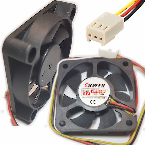 FAN 50mm 3PIN 10mm ESPESOR 5000RPM BUJE ARWEN 5 VOLT CC