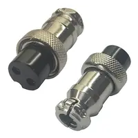 Ficha Conector Gx16 2 Pines Hembra Aviacion A Cable Ficha Conector Gx16 2 Pines Hembra Aviacion A Cable