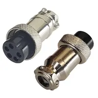 Ficha Conector Gx16 5 Pines Hembra Aviacion A Cable Ficha Conector Gx16 5 Pines Hembra Aviacion A Cable