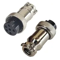 Ficha Conector Gx16 6 Pines Hembra Aviacion A Cable Ficha Conector Gx16 6 Pines Hembra Aviacion A Cable