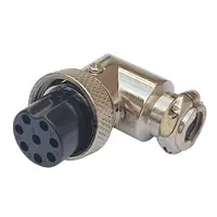 Ficha Conector Gx16 8 Pines Hembra Aviacion A Cable 90 Grados Ficha Conector Gx16 8 Pines Hembra Aviacion A Cable 90 Grados
