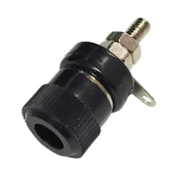 Ficha Banana Hembra Jack Tipo Binding Post A Chasis Negro Ficha Banana Hembra Jack Tipo Binding Post A Chasis Negro