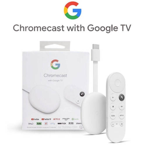 REPRODUCTOR MULTIMEDIA GOOGLE CHROMECAST 4 SMART TV USB HDMI WIFI SIN FUENTE