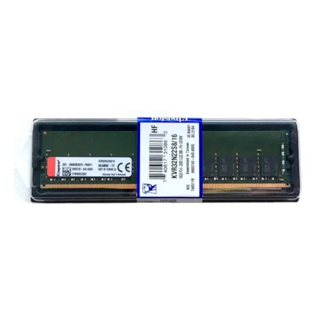 Vista lateral de Memoria Ddr4 16Gb 3200Mhz Kingston Kvr32N22S8/16
