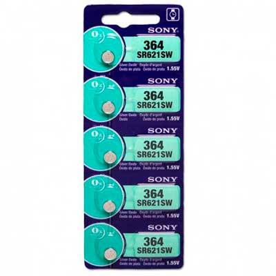 PILA 364 SR621SW SONY OXIDO DE PLATA 1,55V BLISTER x5 OFERTA! VENC 06/2020 PILA 364 SR621SW SONY OXIDO DE PLATA 1,55V BLISTER x5 OFERTA! VENC 06/2020
