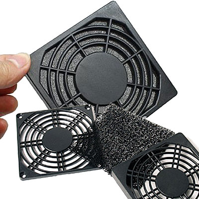 REJILLA PARA FAN 80x80 mm PLASTICO CON FILTRO